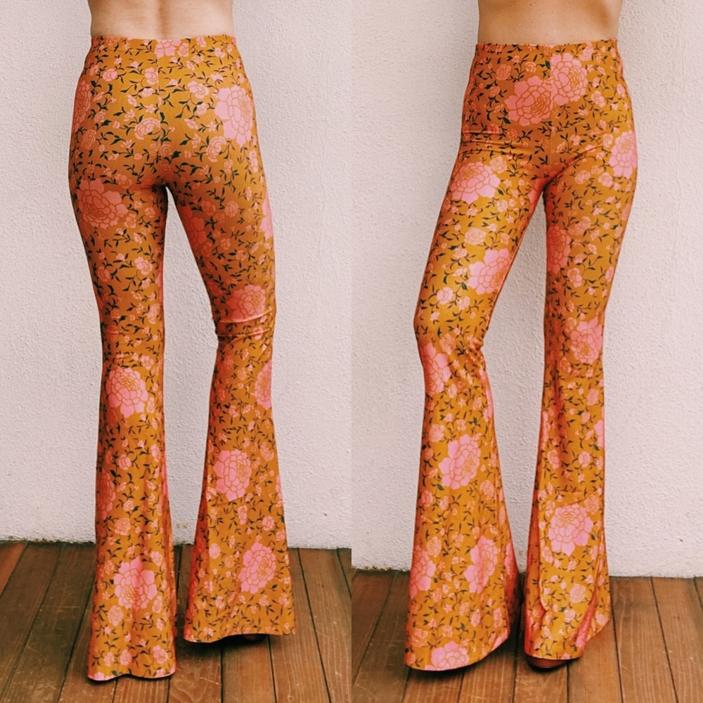 New Novella Royale Janis Bells Copper Flamenco XL Pant Leggings Bell Bottoms NWT - Picture 6 of 16